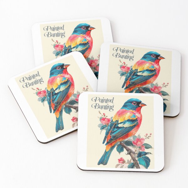 Item preview, Painted Bunting – Rainbow Songbird Nature Art designed and sold by ForeverPrintsOK.