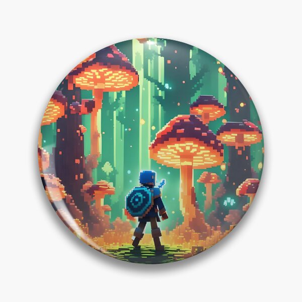 Item preview, Pixel Fantasy Mushroom Forest Art | Cozy Adventure Game-Style Illustration designed and sold by ReverieTown.