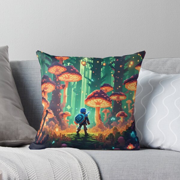 Item preview, Pixel Fantasy Mushroom Forest Art | Cozy Adventure Game-Style Illustration designed and sold by ReverieTown.