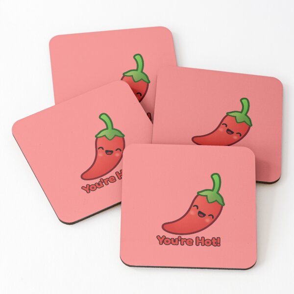Item preview, You're Hot! - Cute Chilli Pepper Pun designed and sold by AlexAnewArt.
