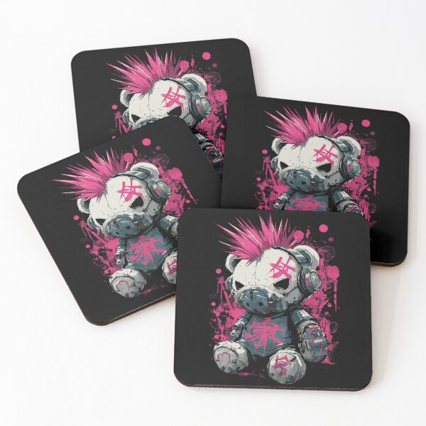 Item preview, Cyberpunk Teddy – Dystopian Dark Art Motif designed and sold by drizzd.