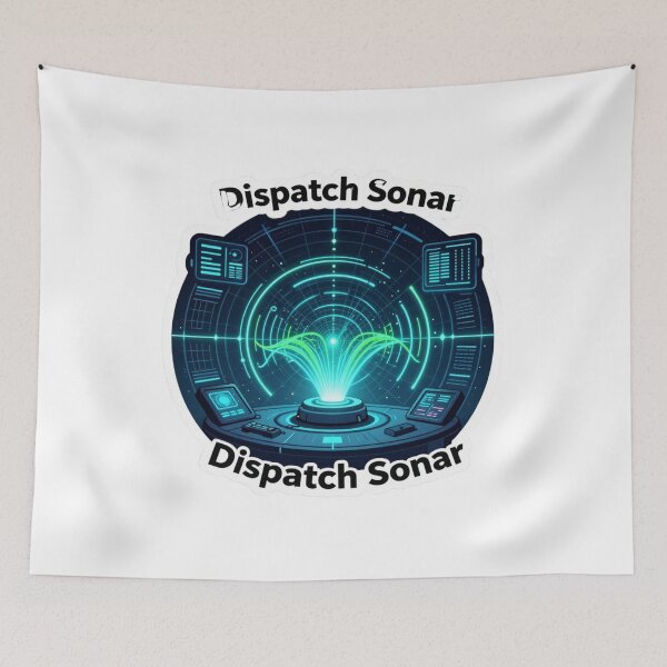 Item preview, Dispatch Sonar – Futuristic Radar Tech Design designed and sold by Mukesh Saxena.