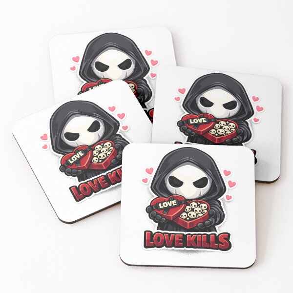 Item preview, Love Kills Grim Reaper Anti-Valentine Coquette Skeleton desgin designed and sold by MukuMint.