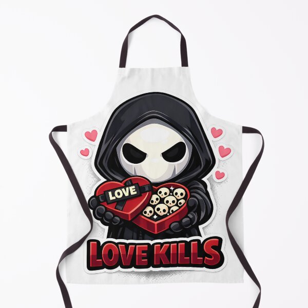 Item preview, Love Kills Grim Reaper Anti-Valentine Coquette Skeleton desgin designed and sold by MukuMint.