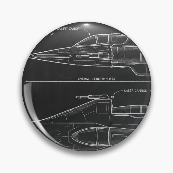 Item preview, A-Wing Interceptor Technical Schematic Blueprint Illustration designed and sold by SavinMercantile.