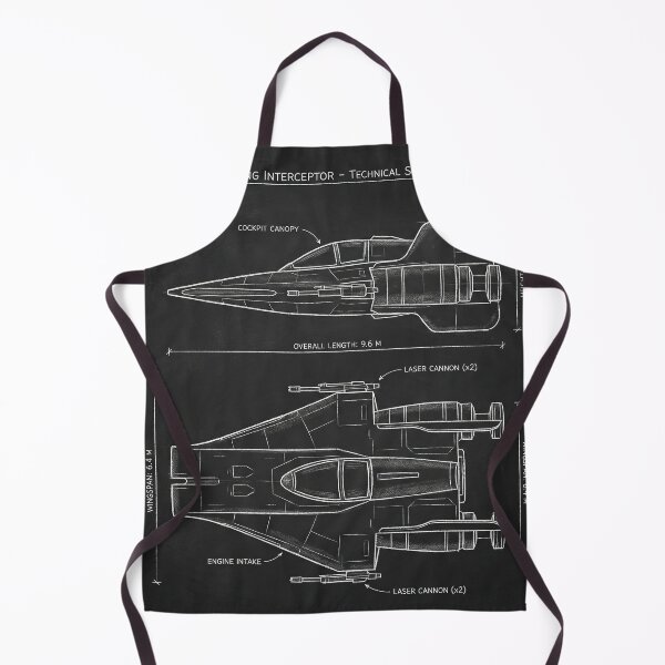 Item preview, A-Wing Interceptor Technical Schematic Blueprint Illustration designed and sold by SavinMercantile.