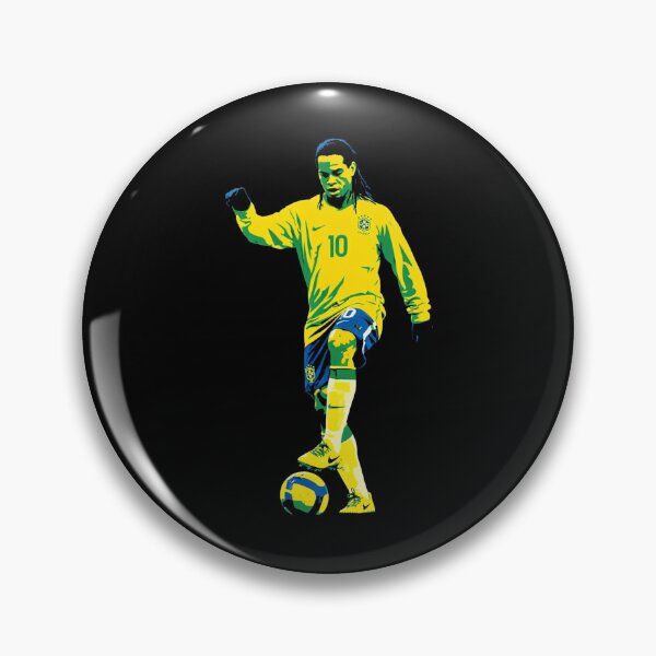 Item preview, Ronaldinho Vibrant Brazil Number 10 Football Art designed and sold by TheArtOfCar.