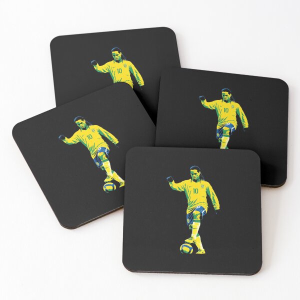 Item preview, Ronaldinho Vibrant Brazil Number 10 Football Art designed and sold by TheArtOfCar.