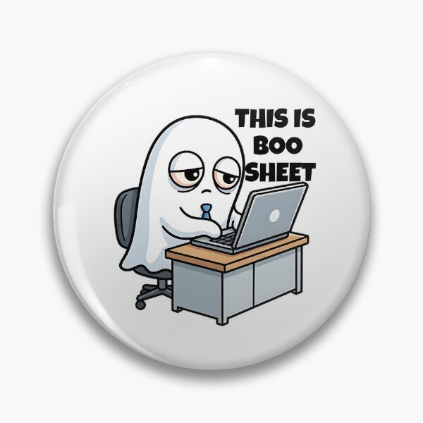 Item preview, This Is Boo Sheet - Funny Corporate Ghost Sticker designed and sold by brandByLea.