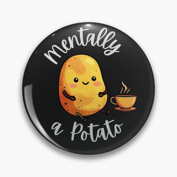 Item preview, Mentally a Potato Funny Cute Potato Cartoon | Tired Mood Humor designed and sold by AdicretorDesign.