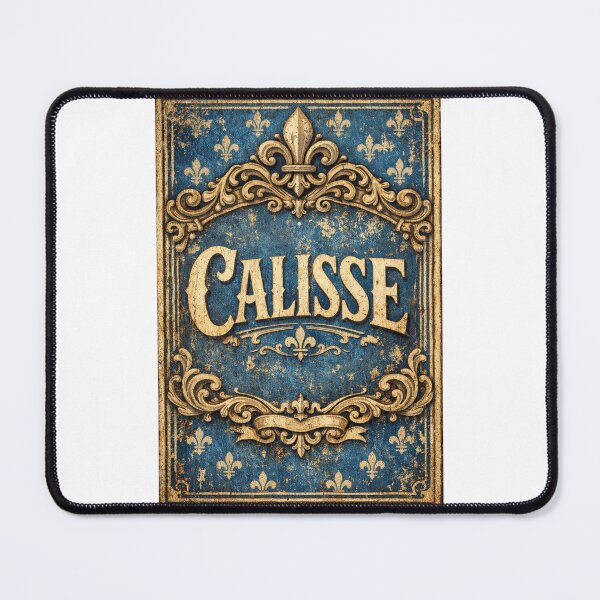 Item preview, Calisse Quebec Vintage Fleur de Lys Poster - Sacred Joual Gold Baroque Blue designed and sold by JonathanP514.