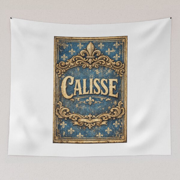 Item preview, Calisse Quebec Vintage Fleur de Lys Poster - Sacred Joual Gold Baroque Blue designed and sold by JonathanP514.