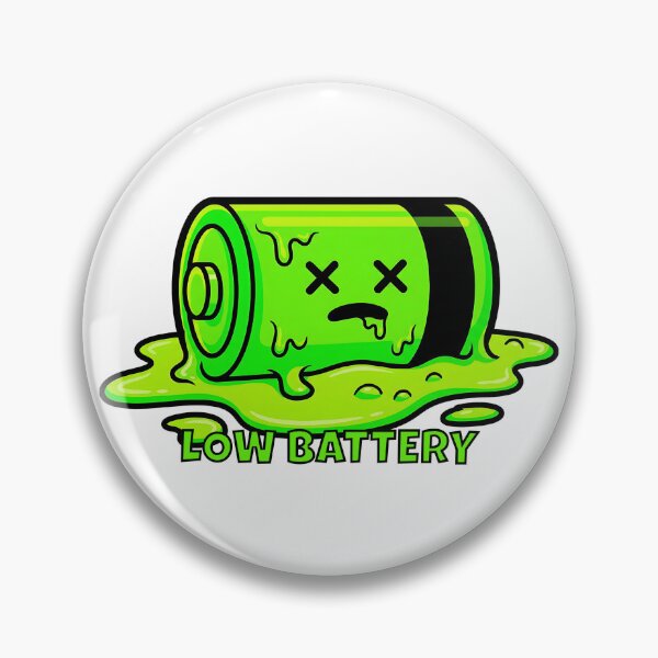 Item preview, Low Battery - Melting Neon Social Battery Sticker designed and sold by brandByLea.