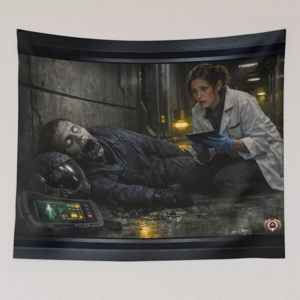 Item preview, Doctor Zora Ventin Amidst The Horror of Zevtron III Astounding AI Concept Art by Xzendor7 designed and sold by Xzendor7 Digital Art Creations.