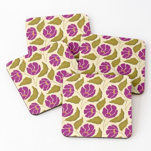 Item preview, Modern Purple Floral Pattern designed and sold by Olive Lane Creative.
