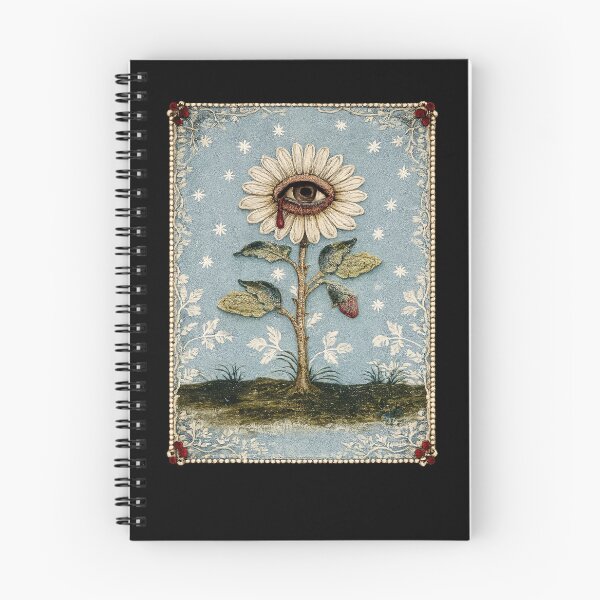 Item preview, Dark Daisy Flower Head. Weirdcore, fake embroidery designed and sold by AntiFormApparel.