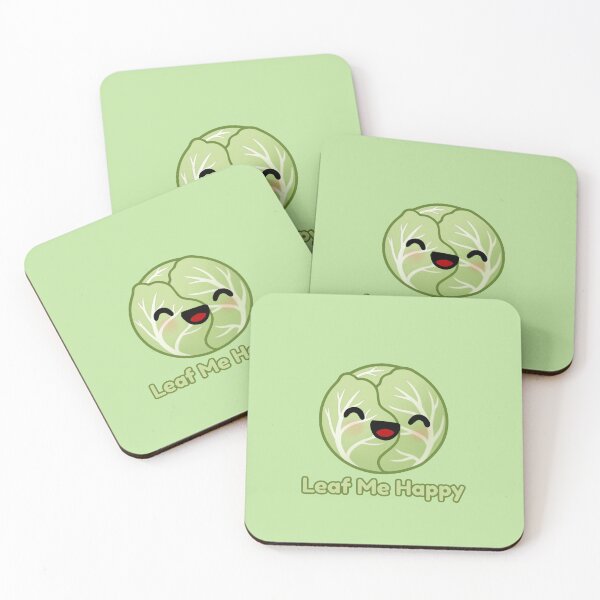 Item preview, Leaf Me Happy - Cute Cabbage Pun designed and sold by AlexAnewArt.