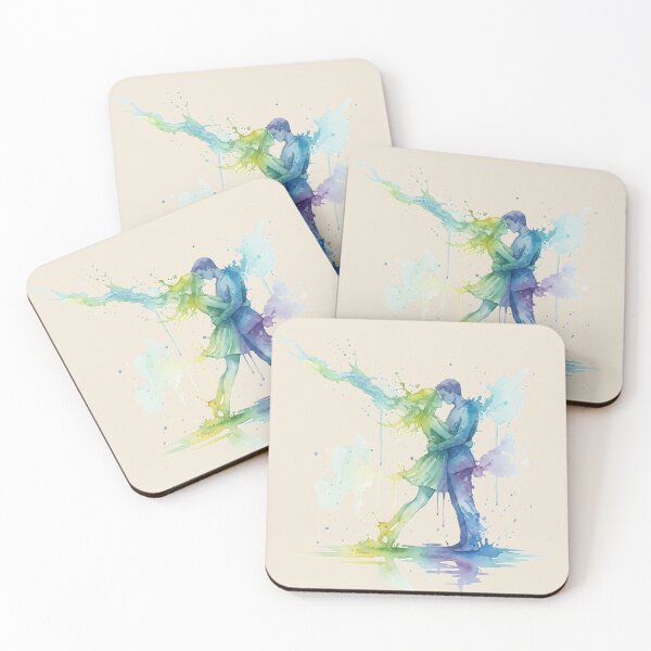 Item preview, Watercolor Dancing Couple – Romantic Love Art Illustration designed and sold by Y-MOONSTAR.