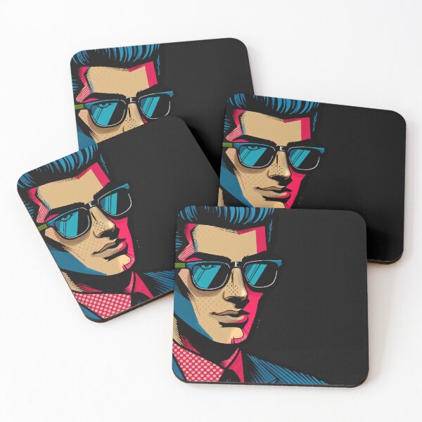 Item preview, Vibrant Pop Art Men Portrait Print designed and sold by Ojo de Lilith.