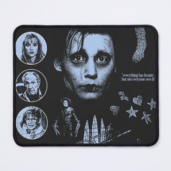 Item preview, Edward Scissorhands Blue Halftone Collage designed and sold by Adronia.