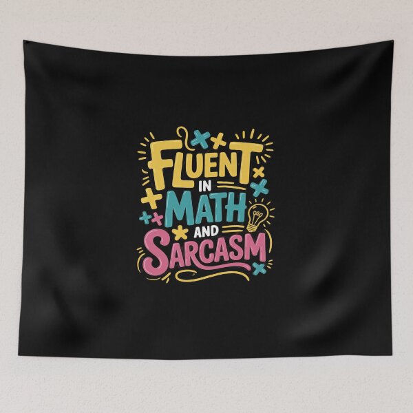 Item preview, Fluent in Math and Sarcasm Math Teacher Appreciation  designed and sold by DigitaldeligArt.