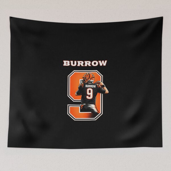 Item preview, Joe Burrow Bold Cincinnati Number 9 Football Art designed and sold by TheArtOfCar.