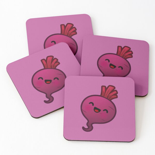 Item preview, Cute Happy Beetroot - Kawaii Vegetable designed and sold by AlexAnewArt.
