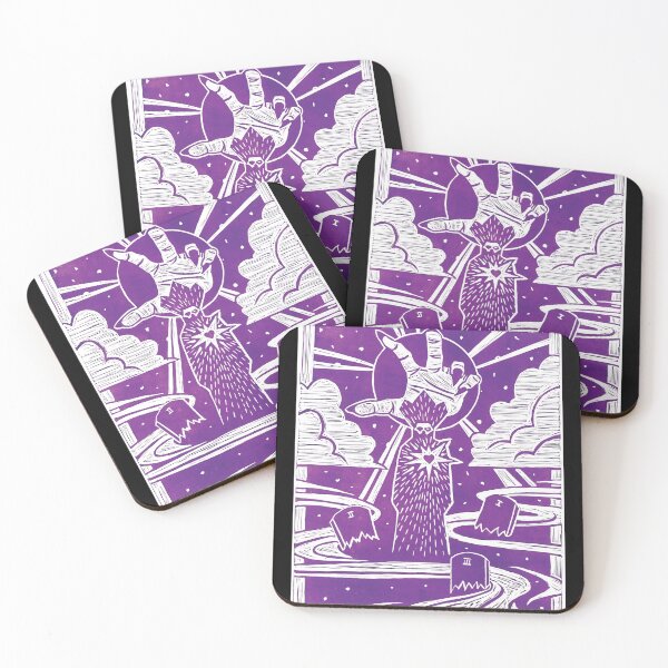Item preview, Lino cut print Papa Perpetua bright purple variant designed and sold by Lucqart.