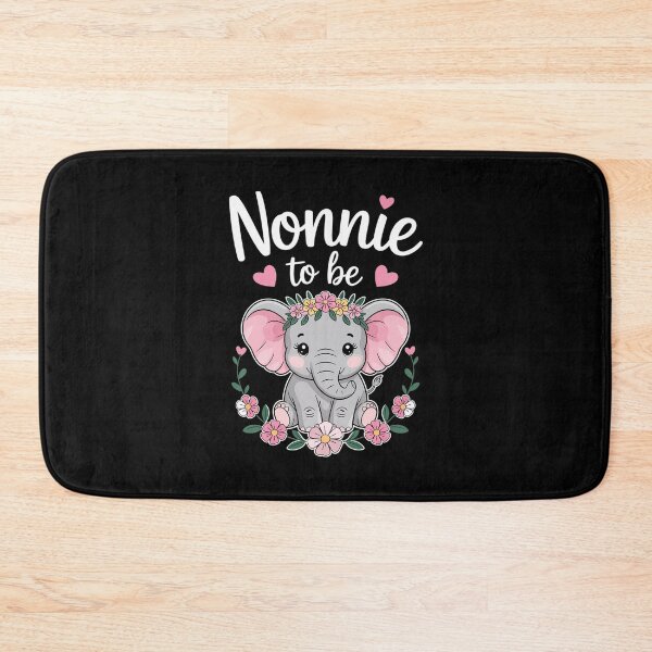 Item preview, Nonnie To Be Elephant Baby Shower Floral Promoted to Grandma designed and sold by MarkLeedsArt.