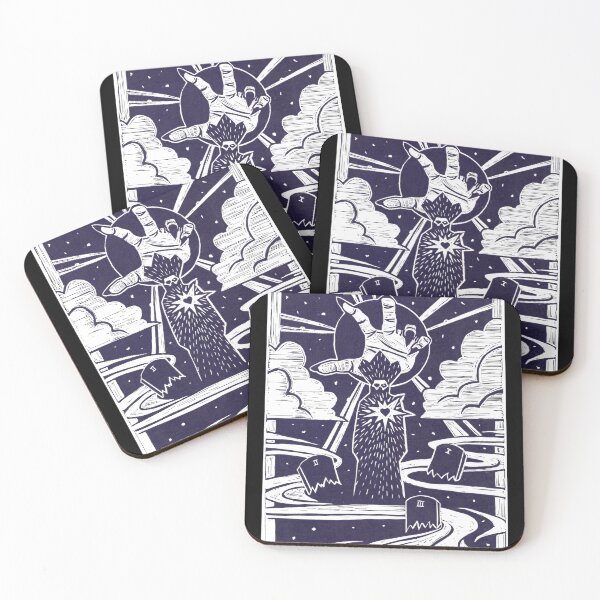 Item preview, Lino cut print Papa Perpetua dark purple variant designed and sold by Lucqart.