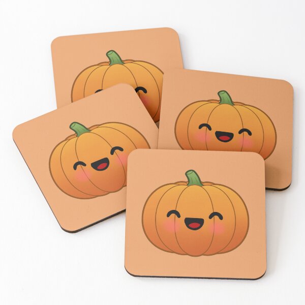 Item preview, Cute Happy Pumpkin - Kawaii Fall Vegetable designed and sold by AlexAnewArt.