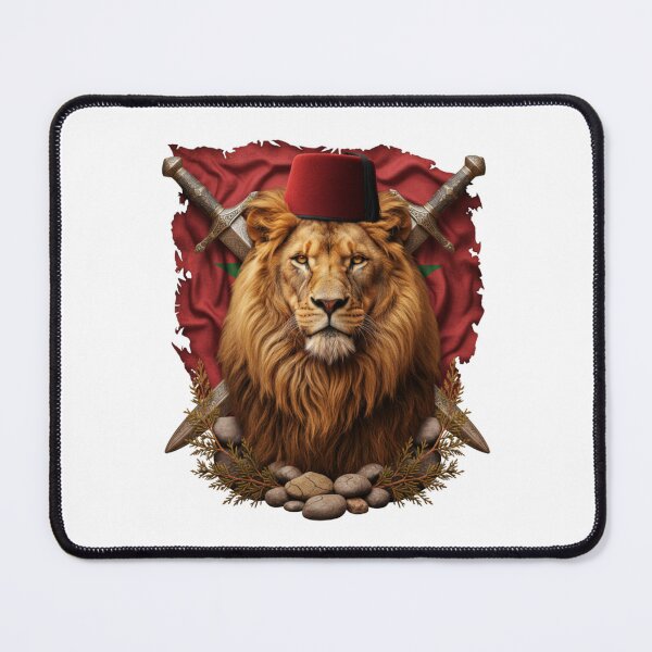 Item preview, Majestic Atlas Lion - Moroccan Heritage Flag designed and sold by SHK-Designs.