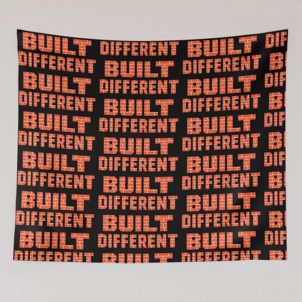 Item preview, Built Different Brick Typography Design designed and sold by TeeTimeTreasure.