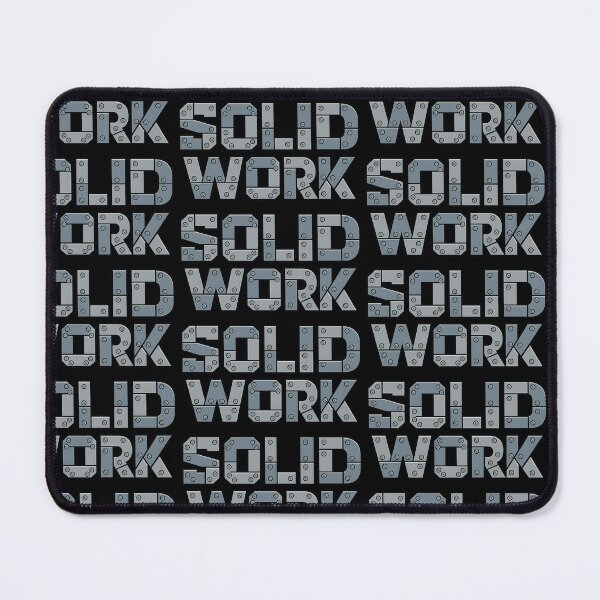 Item preview, Solid Work Industrial Steel Typography Design designed and sold by TeeTimeTreasure.