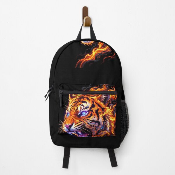 Item preview, Neon Cyberpunk Tiger - Electric Fire Beast designed and sold by Aura Art Studio.