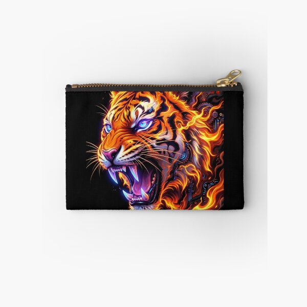 Item preview, Neon Cyberpunk Tiger - Electric Fire Beast designed and sold by Aura Art Studio.