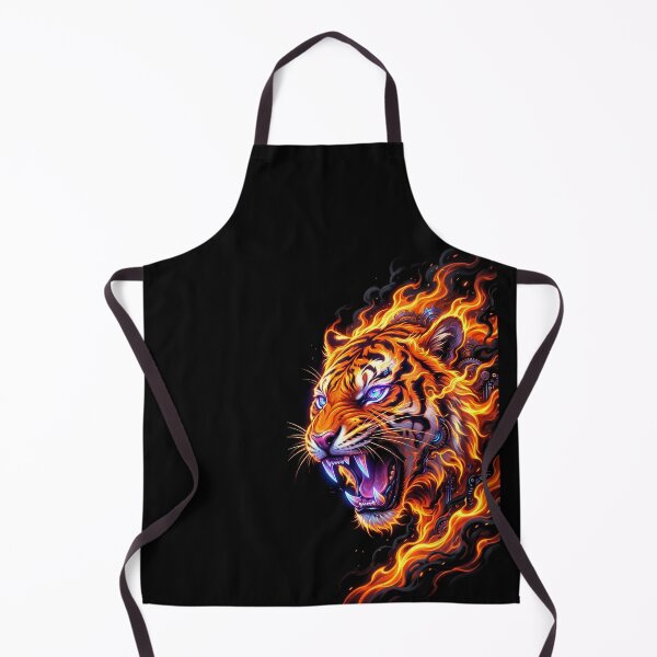 Item preview, Neon Cyberpunk Tiger - Electric Fire Beast designed and sold by Aura Art Studio.