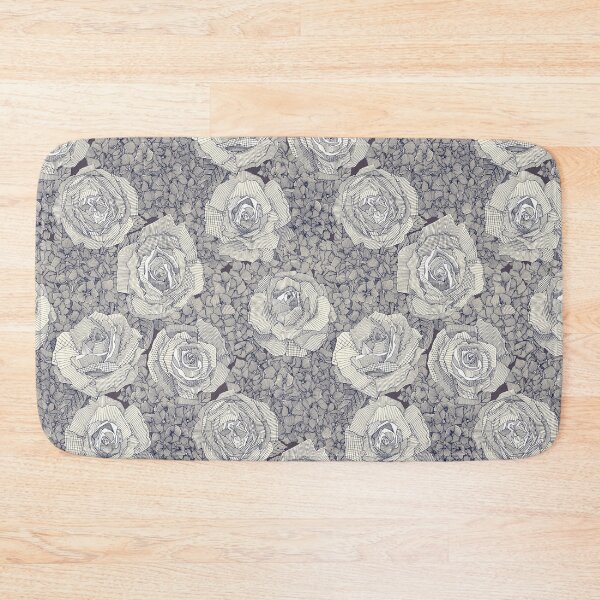 Item preview, rose hydrangea floral pearl navy plum designed and sold by scrummy.