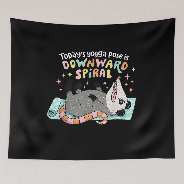 Item preview, Today's Yoga Pose is Downward Spiral Funny Opossum , Opossum Gift For Mom Dad Kids designed and sold by Opossum GIFT ★★★★★.