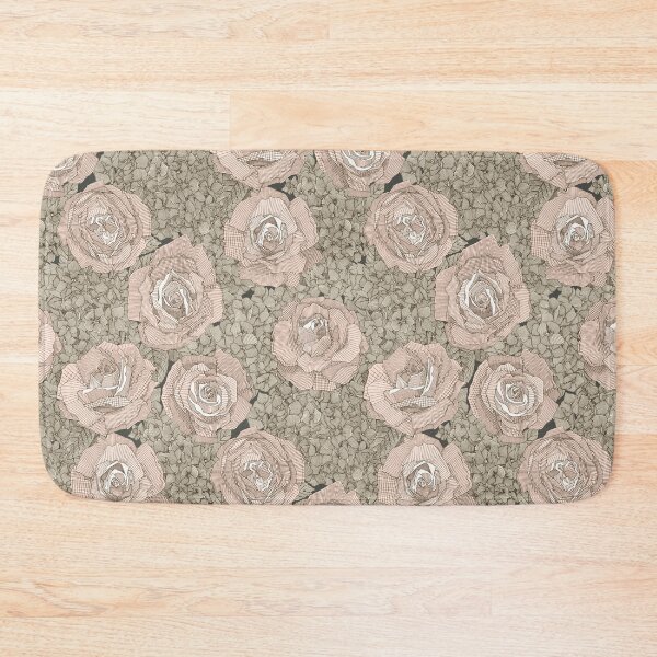 Item preview, rose hydrangea floral pale peach tea dark designed and sold by scrummy.