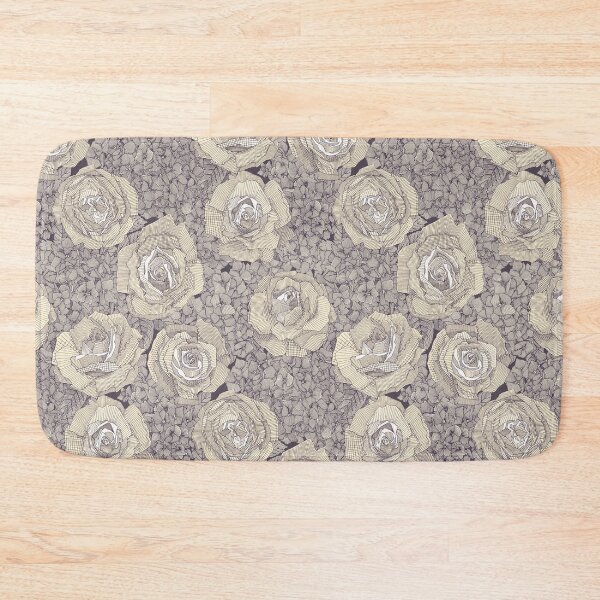 Item preview, rose hydrangea floral cream mulberry plum designed and sold by scrummy.