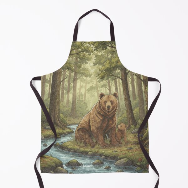 Item preview, Forest Landscape Scene Wild Bear and Cub designed and sold by Gunners Inspirations.