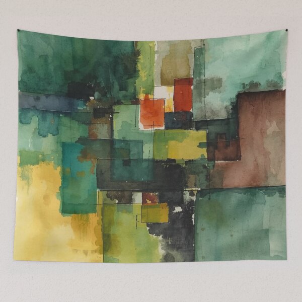 Item preview, Amazonian Rainforest Abstract Blocks designed and sold by Harmonic_Layers.