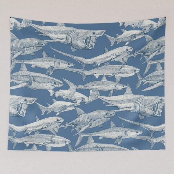 Item preview, just sharks cobalt denim designed and sold by scrummy.
