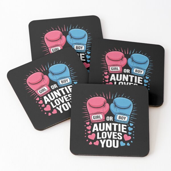 Item preview, Pink Or Blue Auntie Loves You Boxing Gender Reveal Party designed and sold by MarkLeedsArt.
