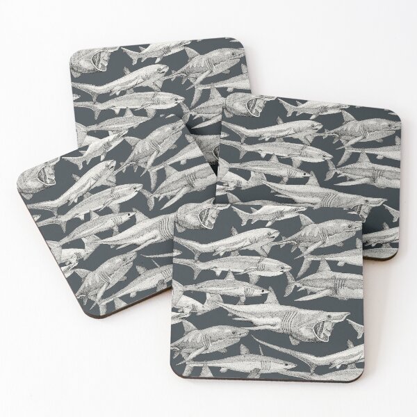 Item preview, just sharks black gunmetal designed and sold by scrummy.