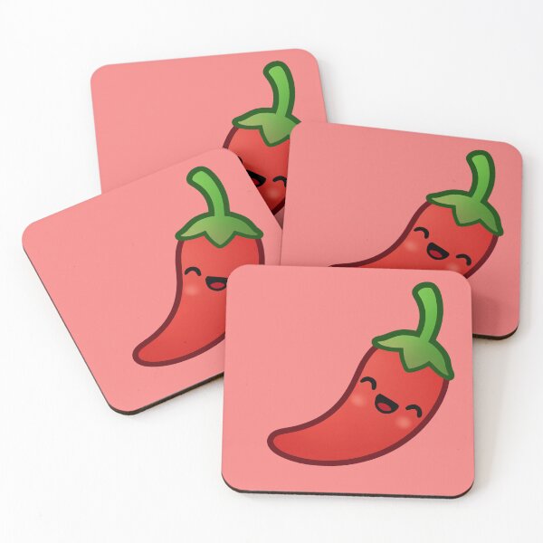 Item preview, Cute Happy Chilli Pepper - Kawaii Vegetable designed and sold by AlexAnewArt.