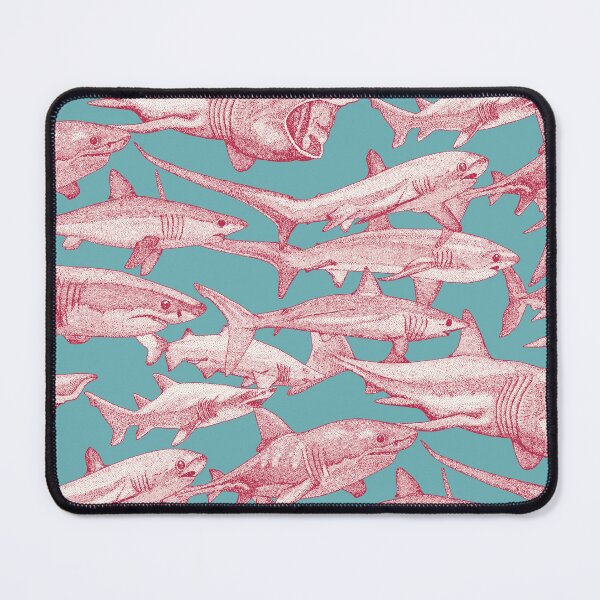 Item preview, just sharks viva magenta turquoise designed and sold by scrummy.