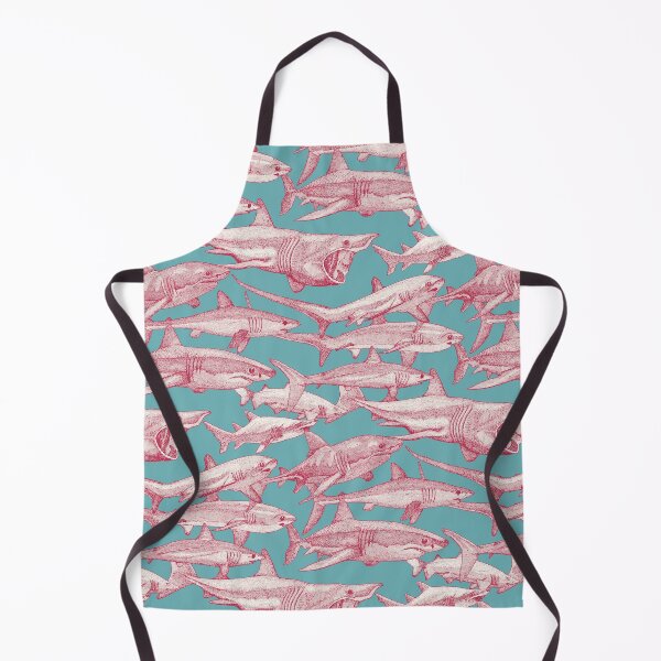 Item preview, just sharks viva magenta turquoise designed and sold by scrummy.
