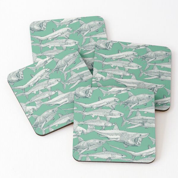 Item preview, just sharks dark teal peppermint designed and sold by scrummy.